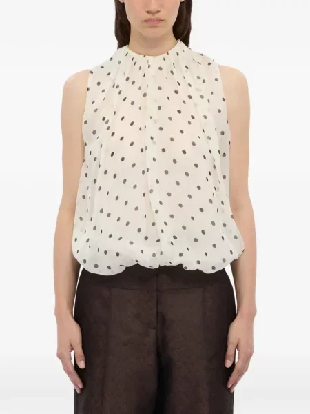 Bluzka Msgm bez rękawów w grochy