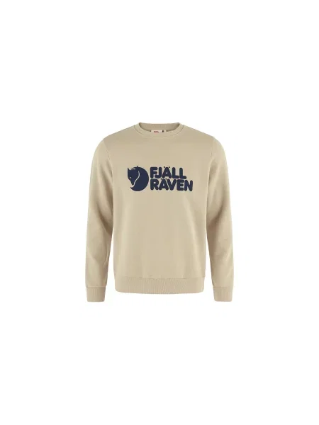 Sweter Fjällräven z kapturem z logo beżowy