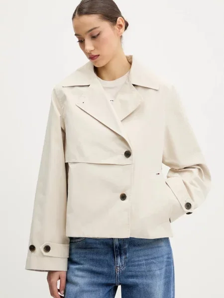 Tommy Jeans kurtka przejściowa beżowy