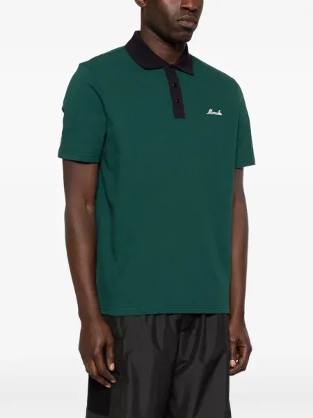 Polo Moncler cu broderie verde