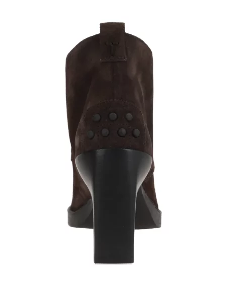 Botine Tod's cu șireturi din dantelă maro