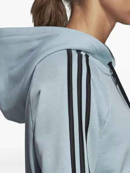 Cropp top Adidas cu dungi cu un umăr gol negru