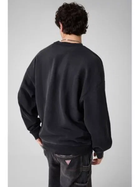 Guess Jeans dukserica za muškarce od pamuka crna