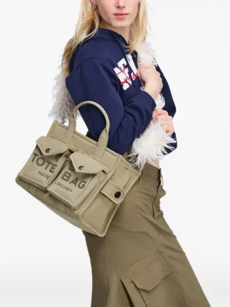 Geantă shopper Marc Jacobs din canvas verde