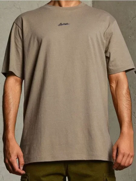 Sinsay Koszulka z nadrukiem na plecach brązowy