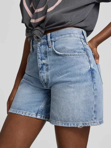 Szorty o kroju regular fit w stylu denimu Anine Bing niebieskie