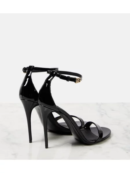 Sandale Dolce&gabbana din piele de lac negru