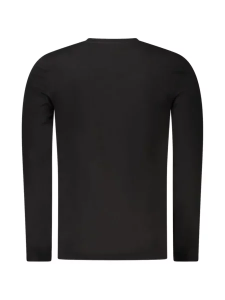 Lung tricou Guess cu decolteu în V negru
