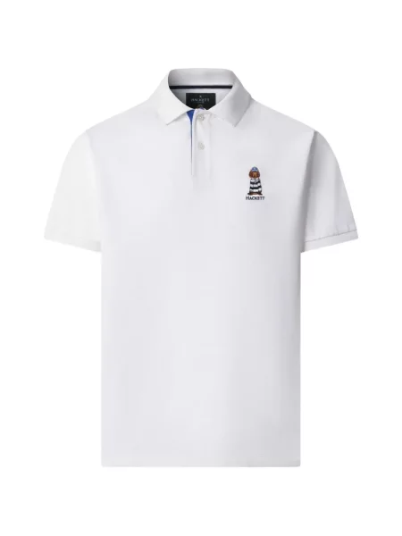 Tricou polo Hackett London alb