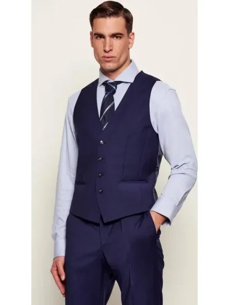 BOSS Vestă de costum H-Huge albastru închis negru