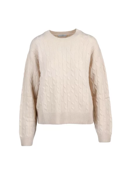 Sweter Ballantyne wełniany beżowy