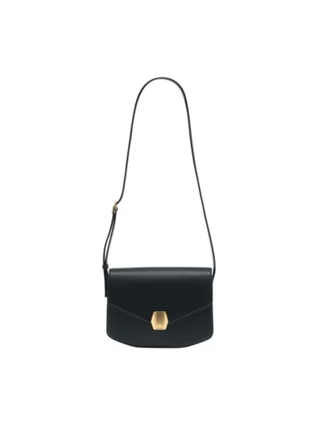 Torebka skórzana Officine Generale skórzana czarna