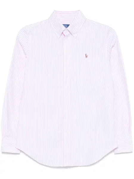 Haftowana czapka z daszkiem Polo Ralph Lauren w paski zielona