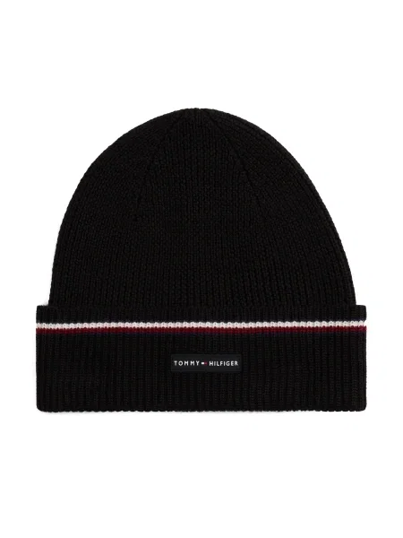 TOMMY HILFIGER Căciulă / alb negru