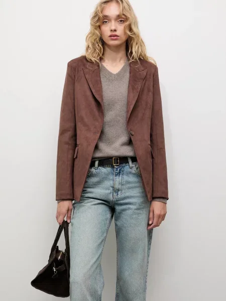 Sako Answear.LAB jednoredno zakopčavanje bez uzorka smeđa