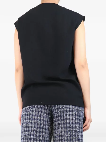 Bluză Christopher Kane cu paiete fără mâneci negru