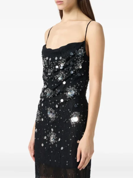 Rochie Blumarine cu paiete din dantelă negru