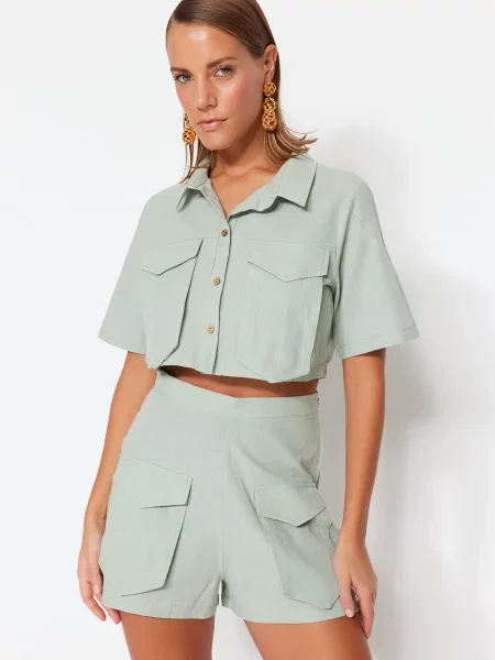 Cămașă Trendyol gri