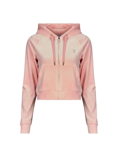 Bluză Juicy Couture din velur clasică roz