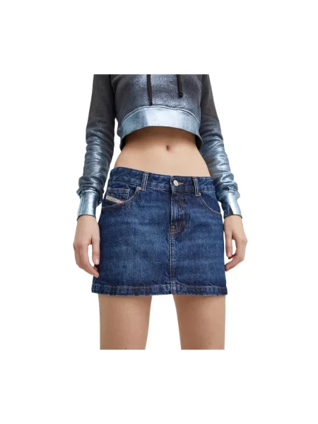 Spódnica jeansowa Diesel niebieska