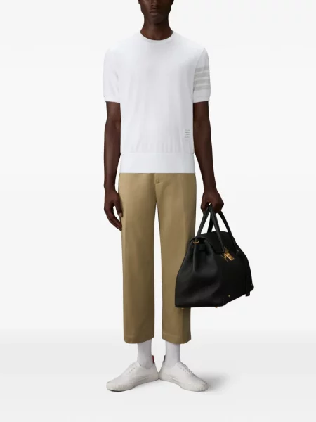 Tricou Thom Browne scurt alb