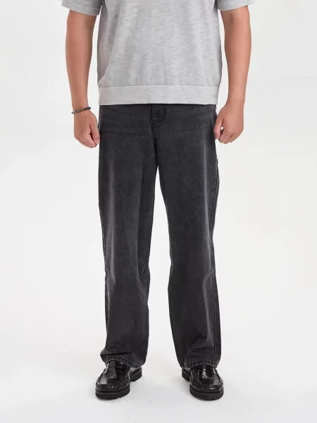 Dxnmxrk Jeans DXHector Relaxed Fit Jeans Black denim negru