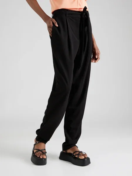 Vila nohavice Clava Straight Fit čierna