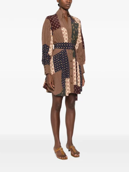 Rochie mini Zimmermann cu imagine maro