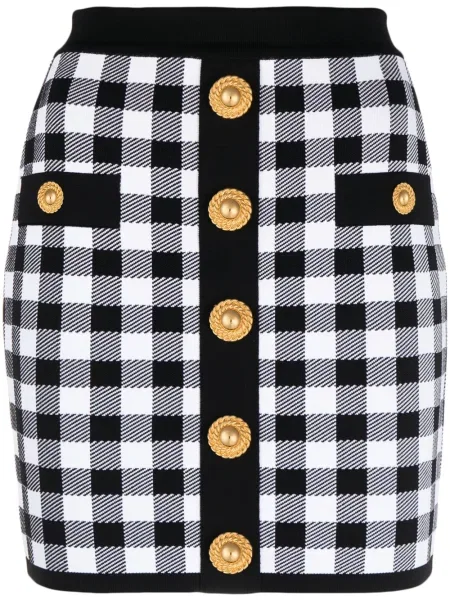 Fustă Balmain tricotate negru