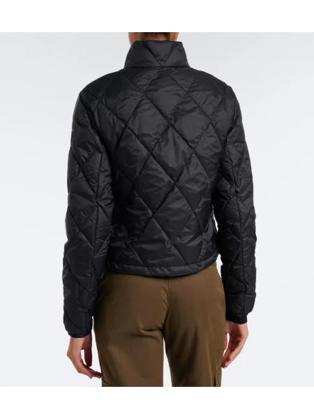 Kockovaná prešívaný bunda Burberry čierna