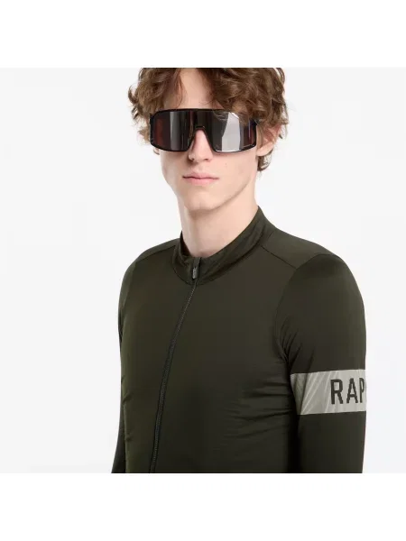 Lung tricou Rapha cu mâneci lungi din jerseu alb