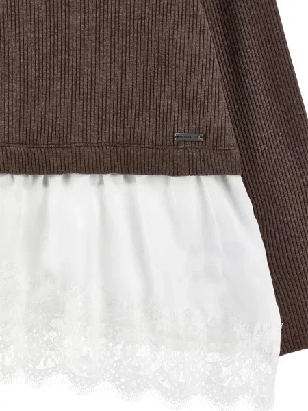 Sweter dziecięcy Monnalisa brązowy