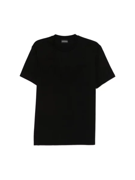 Koszulka Emporio Armani z logo z dżerseju czarna