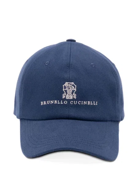 Șapcă Brunello Cucinelli cu broderie albastru