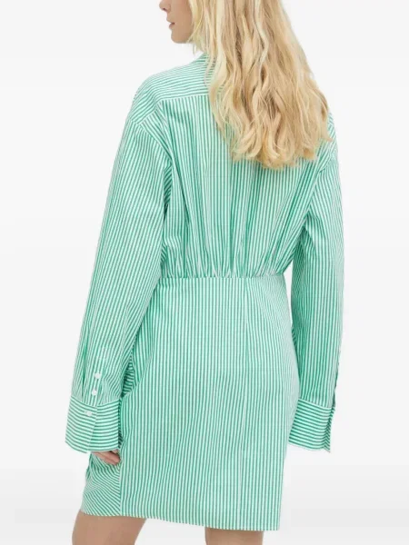 Rochie mini Herskind cu dungi de costum verde