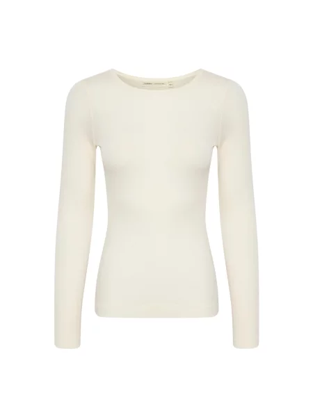 Sweter Inwear wełniany z długim rękawem biały