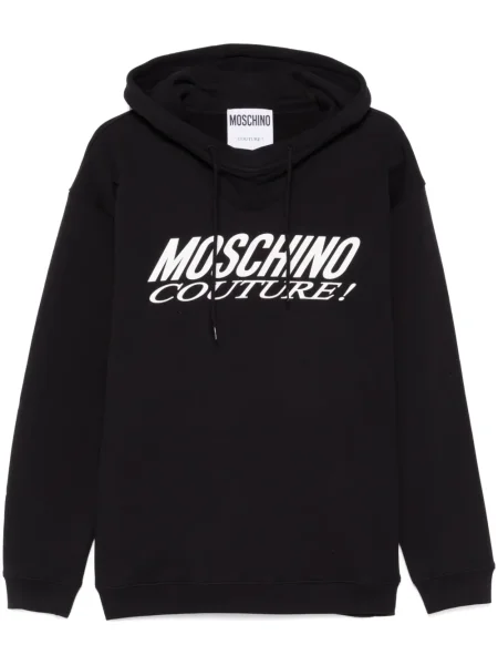 Hanorac cu glugă Moschino cu imagine negru