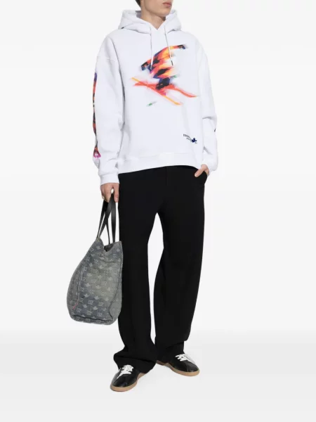 Pantaloni Dsquared2 alergare cu autograf negru