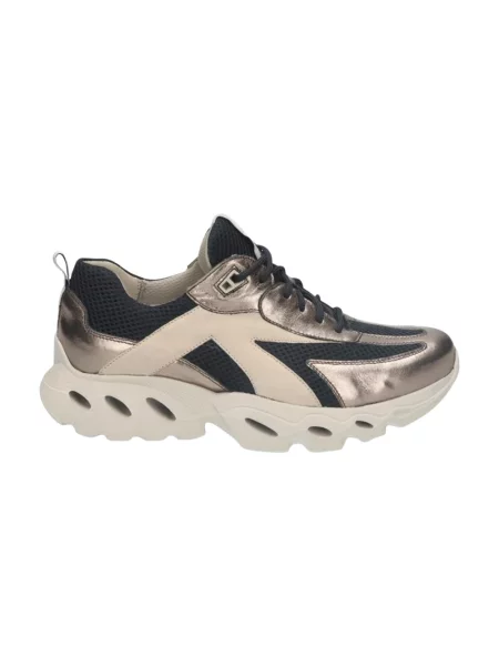 Sneakersy Durea skórzane brązowe