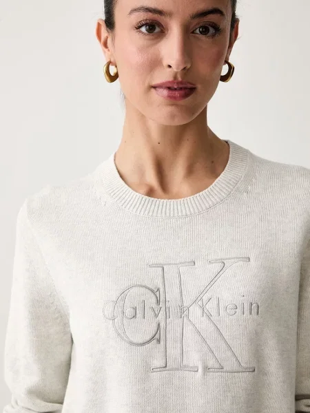 Calvin Klein Jeans пуловер дамски от сиво