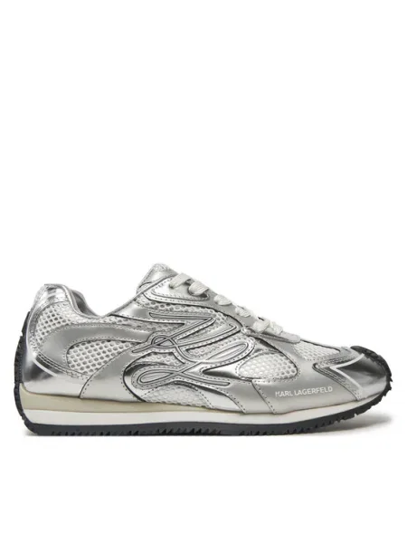 KARL LAGERFELD Sneakersy Velocette strieborná