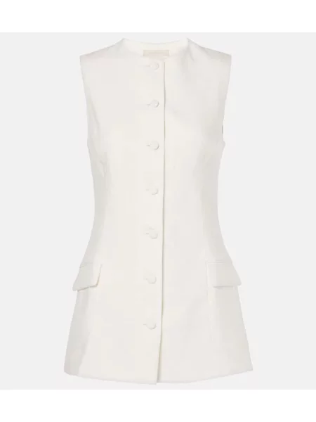 Lniany top Faithfull biały