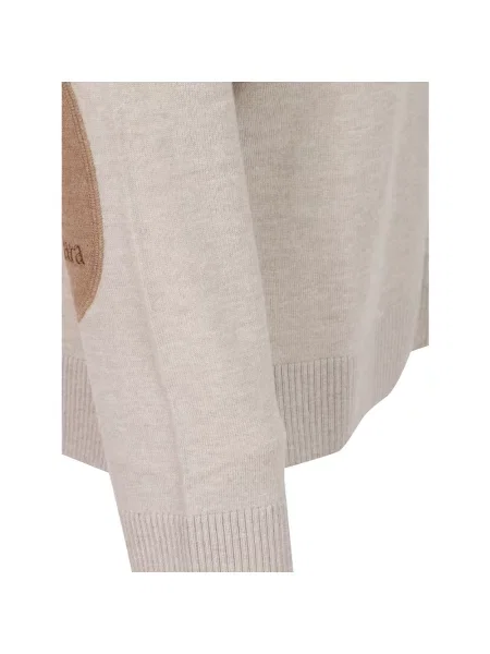 Sweter z golfem Max Mara wełniany beżowy