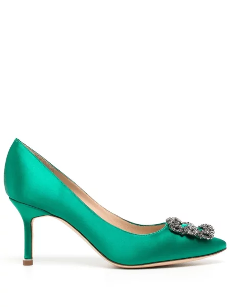 Pantofi cu toc Manolo Blahnik verde