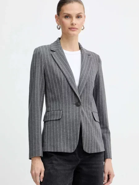 Marella sacou Emme by Marella un singur rând de cu imprimeu gri