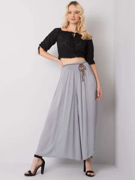 Pantaloni Fashionhunters gri