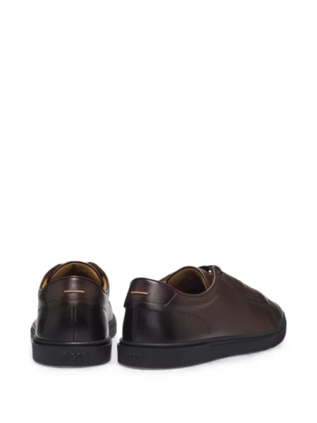 Bőr sneaker Boss barna