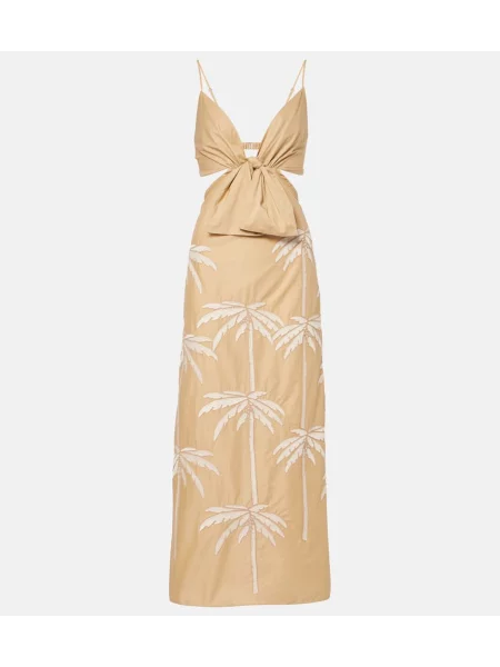 Rochie midi Johanna Ortiz până la genunchi de costum bej