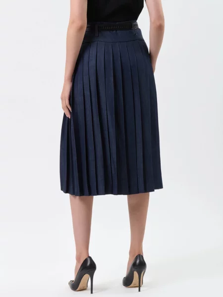 Спідниця міді KOCCA ліоцелл синій