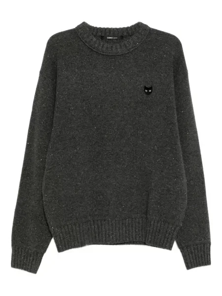 Pulover Songzio cu broderie gri